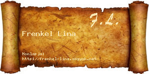 Frenkel Lina névjegykártya